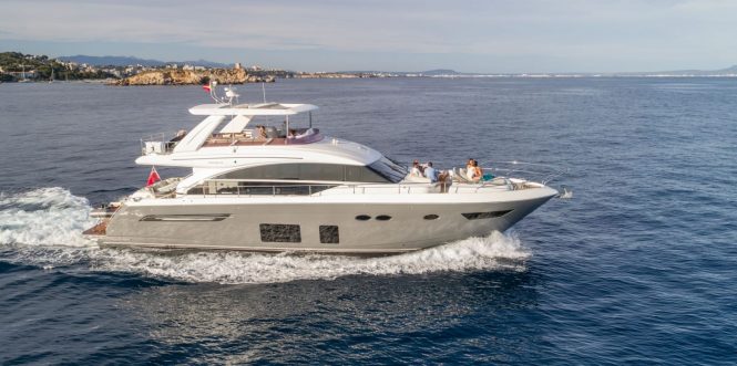 Motor yacht FREE SOUL ready for Balearic Islands luxury yacht charters
