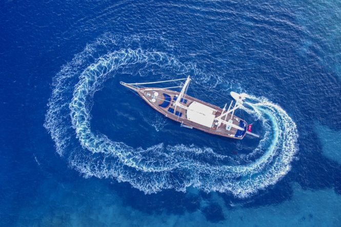 Charter newly refitted 38m luxury motor sailer yacht BABYLON in Turkey