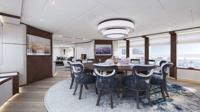 Dining area on the main deck