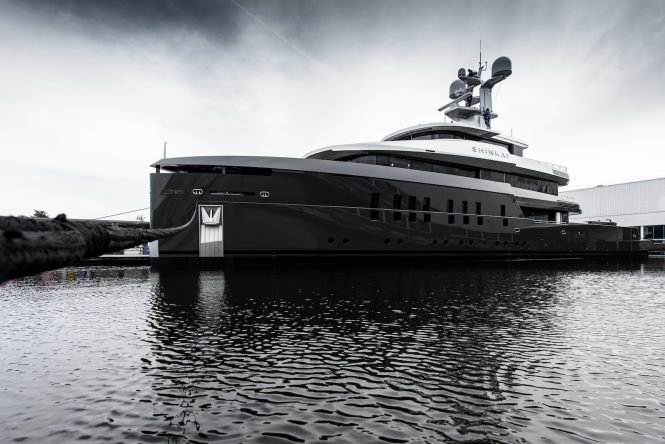 55m luxury yacht SHINKAI by Feadship prepares for final outfitting before delivery