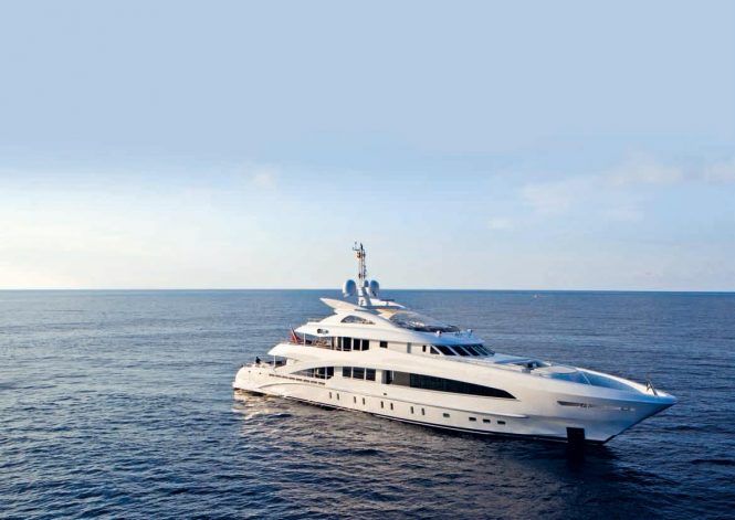 50m Heesen luxury yacht KNIGHT available on the Caribbean charter market