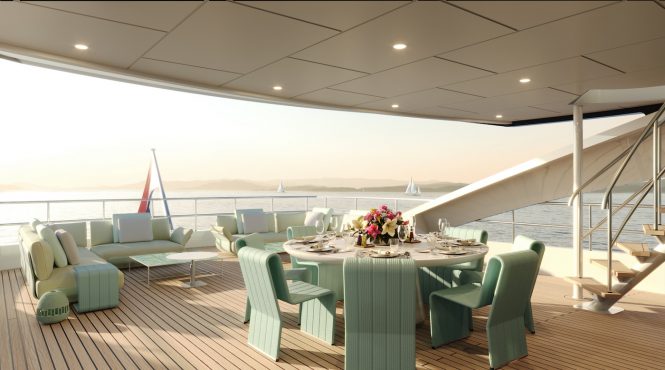 on deck dining