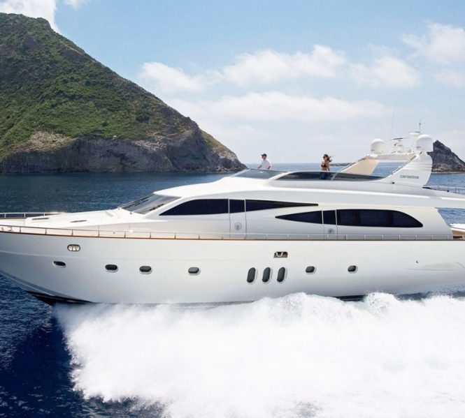 Charter refitted luxury yacht MIRAVAL in the Greece charter grounds