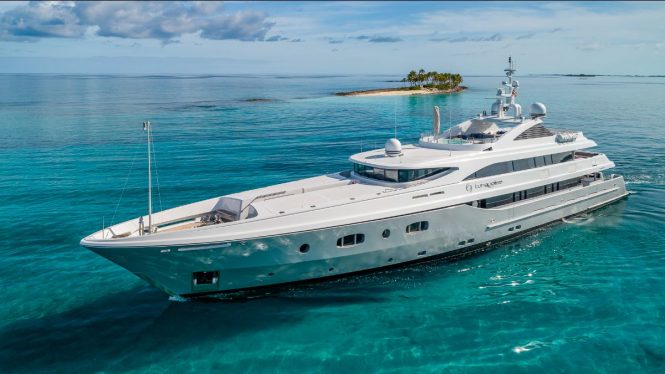10% Off Special: 50m charter yacht TURQUOISE available in the Caribbean and Bahamas