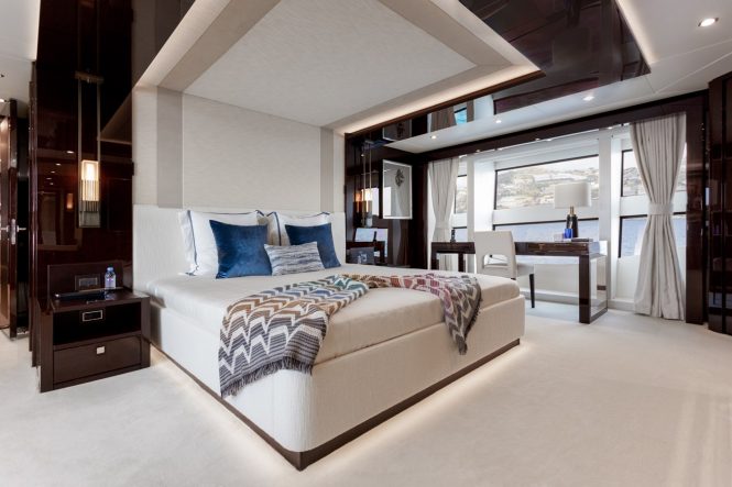 Spacious and light-filled master stateroom
