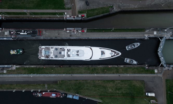 Superyacht AVANTI leaves shipyard © Amels