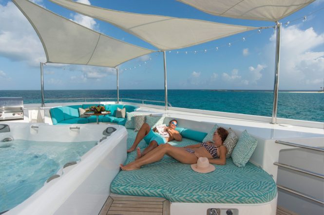 Relaxing on the sun deck