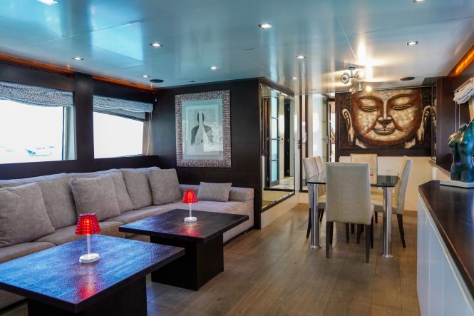 Saloon and dining area