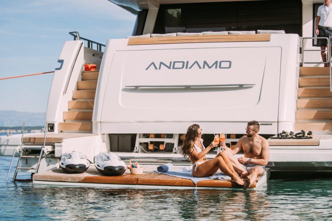 Charter superyacht ANDIAMO in the scenic Adriatic cruising grounds