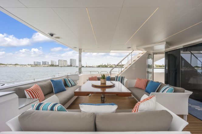 aft deck dining area