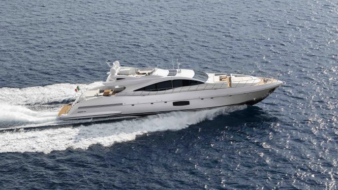 Fast Mangusta motor yacht IARY taking French Riviera luxury charters for summer 2022
