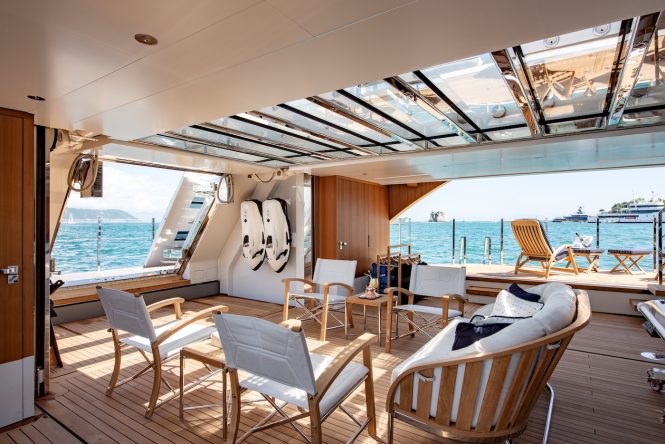 beach club - seating area