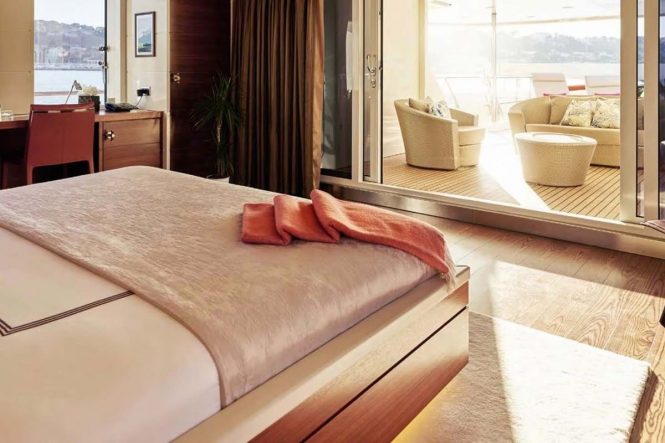 Master suite with a private deck to relax