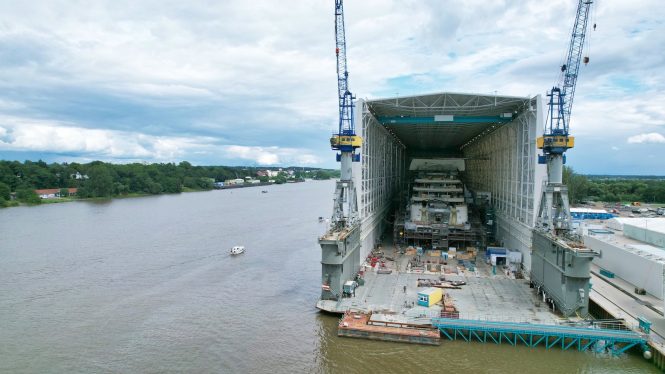 In video: A glimpse of Lurssen luxury yacht PROJECT OPERA as shed doors open