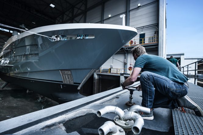 Reliance yacht ready for launch