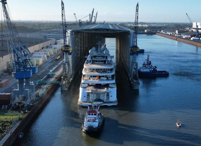 Lürssen luxury 146-metre mega yacht PROJECT OPERA launched