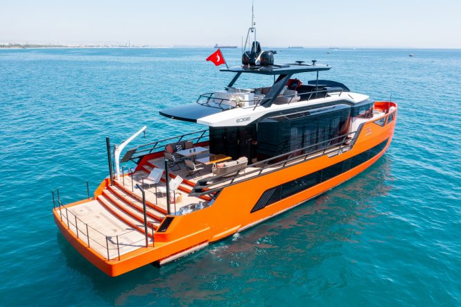 First XSR 85 model luxury yacht  EDGE delivered and christened