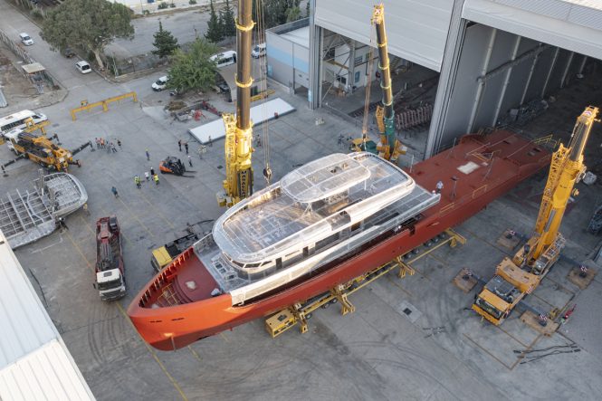 Alia Yachts’ 53-metre full-custom SEA CLUB yacht under construction