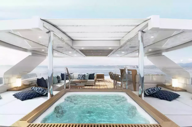Jacuzzi on sun deck - photo of sistership