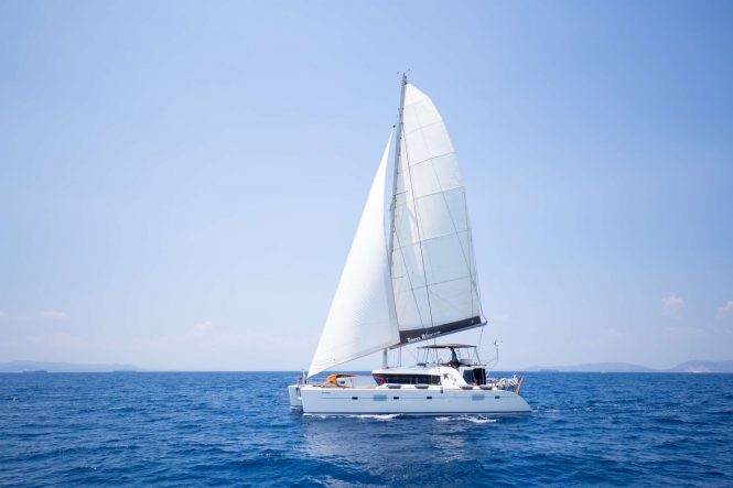 Sailing yacht TORO BIANCO drops into secluded coves around Greece