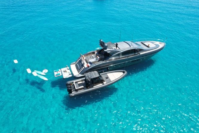Super yacht REVELLA with her chase boat