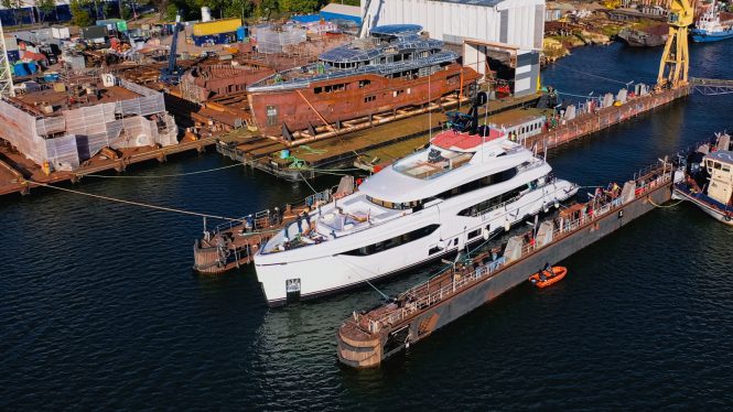 Super yacht ACE launching