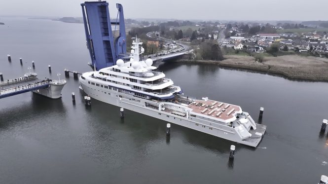 Lurssen’s 107m yacht PROJECT ICECAP seen on sea trials