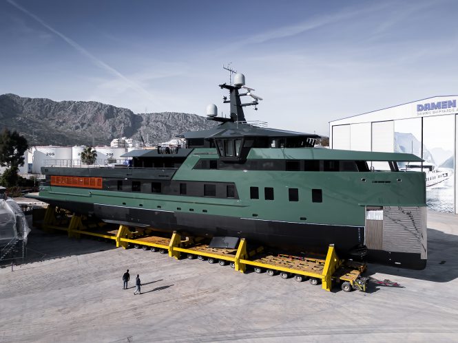 Super yacht SeaXplorer 58 emerges from the shed for the first time