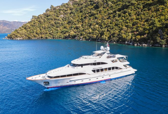 35m super yacht STELLA FIERA is in pristine condition and now available for charter