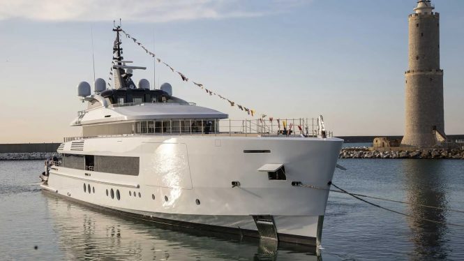 Benetti 62m custom super yacht FB283 is launched in Livorno