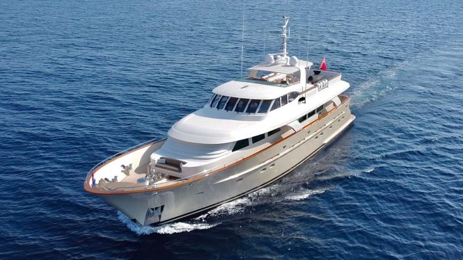 Experience a Mediterranean charter on board classically good-looking motor yacht ORIZZONTE