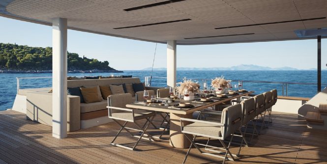 MARALLURE | Main deck aft dining