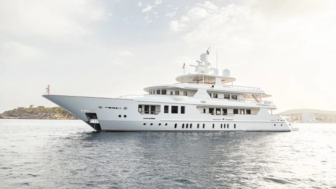 44m luxury yacht HEMABEJO is ready to show off her recent refit to charter guests on cruises around the Mediterranean