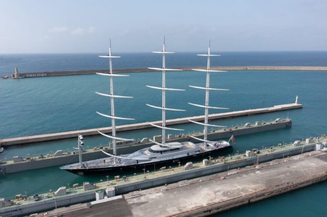 Iconic 88m sailing yacht MALTESE FALCON relaunched after a much-anticipated refit