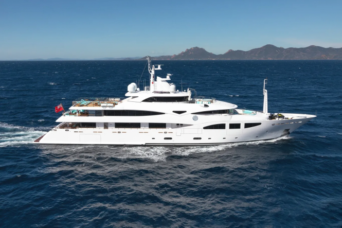 60m CRN superyacht AIFER offering reduced spring charter rate in Italy or France