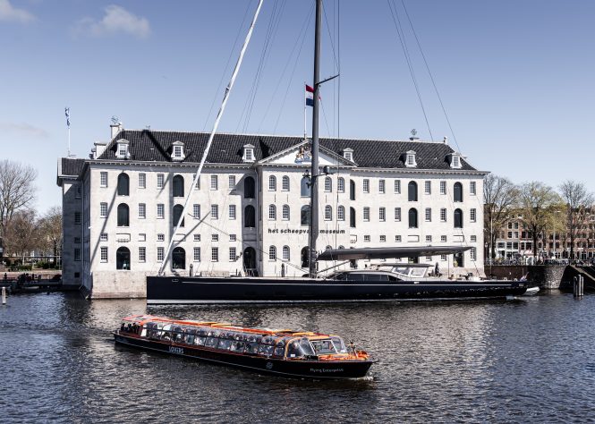 Celebrations as sailing yacht NILAYA is christened in Amsterdam