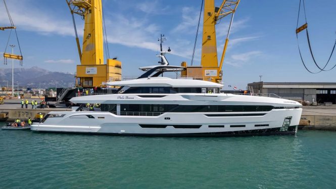 Baglietto launches third 40m DOM 133 super yacht PERLA BIANCA