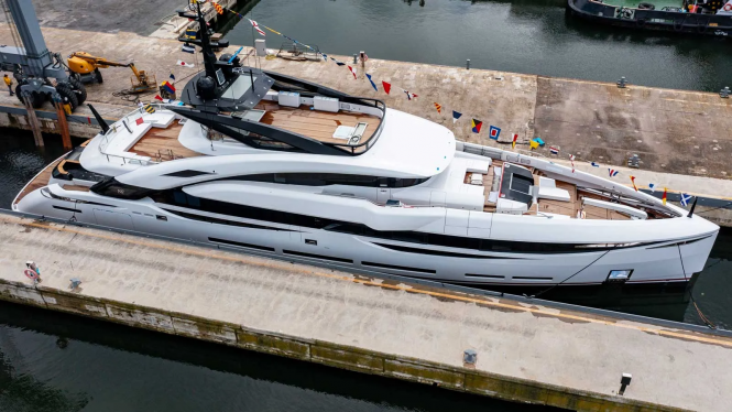 ISA Yachts announce the launch of 44m superyacht UV II from their shipyard in Ancona, Italy