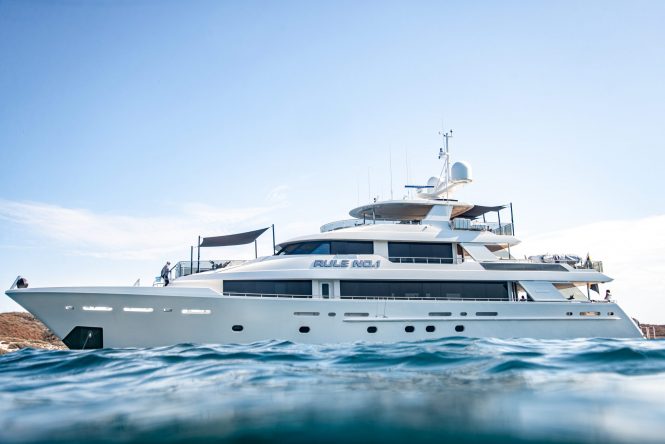 40m Westport luxury yacht RULE NO. 1 refitted and available for charter