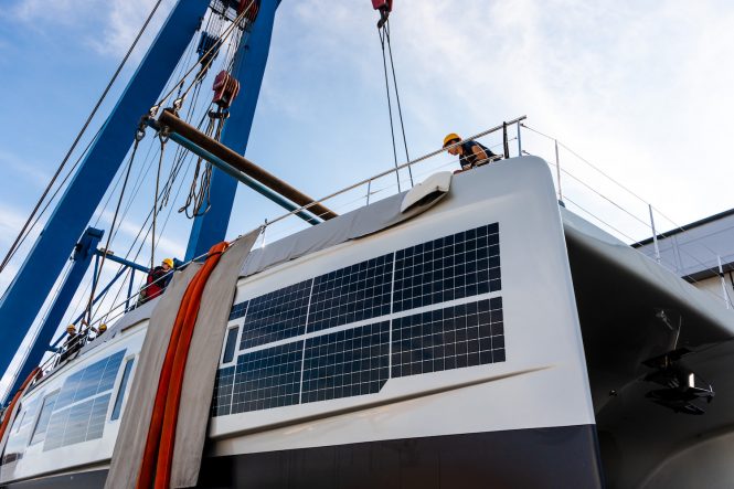 Detail of the yacht