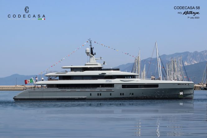 Codesca Shipyards launch luxury yacht KATHRYN (ex. Hull C127) in Italy