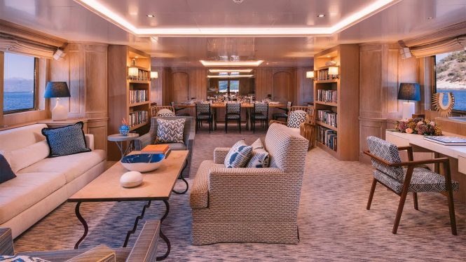 Saloon of the yacht