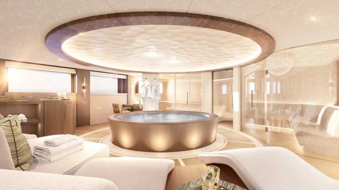 Luxury yacht SPARTA | interior spa