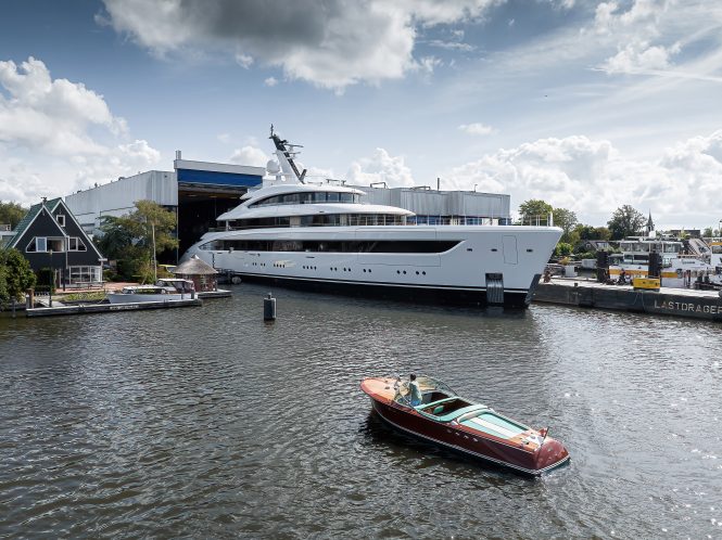 76m Feadship superyacht PROJECT 822 emerges from drydock