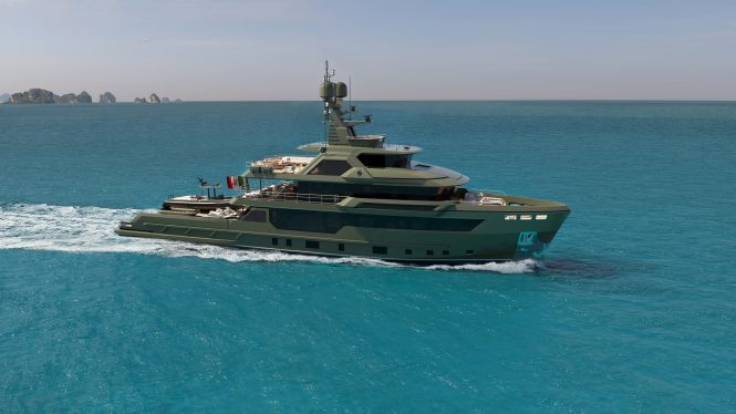 Eco-conscious interiors of explorer yacht FLEXPLORER 146 unveiled by Winch Design
