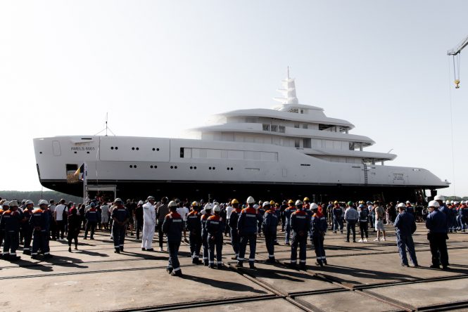 Launch of motor yacht Amels 80