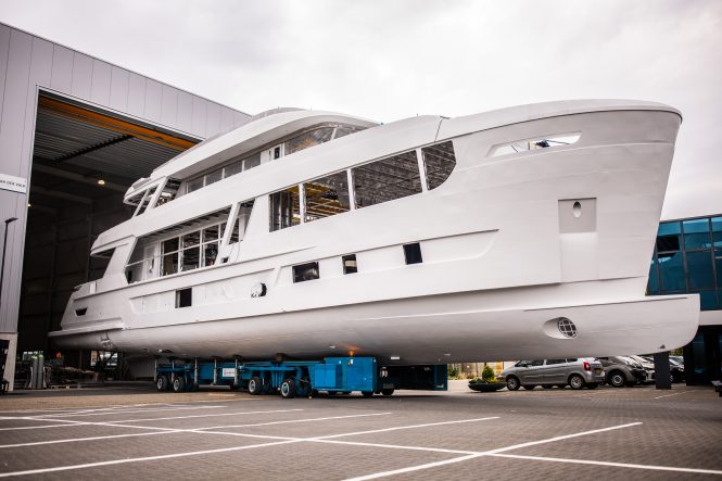 34m superyacht PROJECT 111.11 in build at Van der Valk shipyard