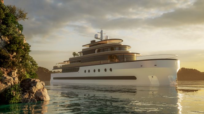 85m nature-led superyacht design SYMBIOSIS to be unveiled at 2023 Monaco Yacht Show by Studio KMJ