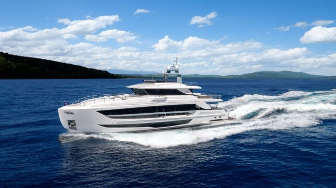 Horizon Yacht launches 34m motor yacht CROWNED EAGLE – the fifth FD110