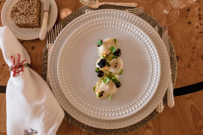 Delicious dishes on board